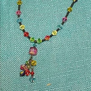Emily Ray black and color necklace and earrings set.
